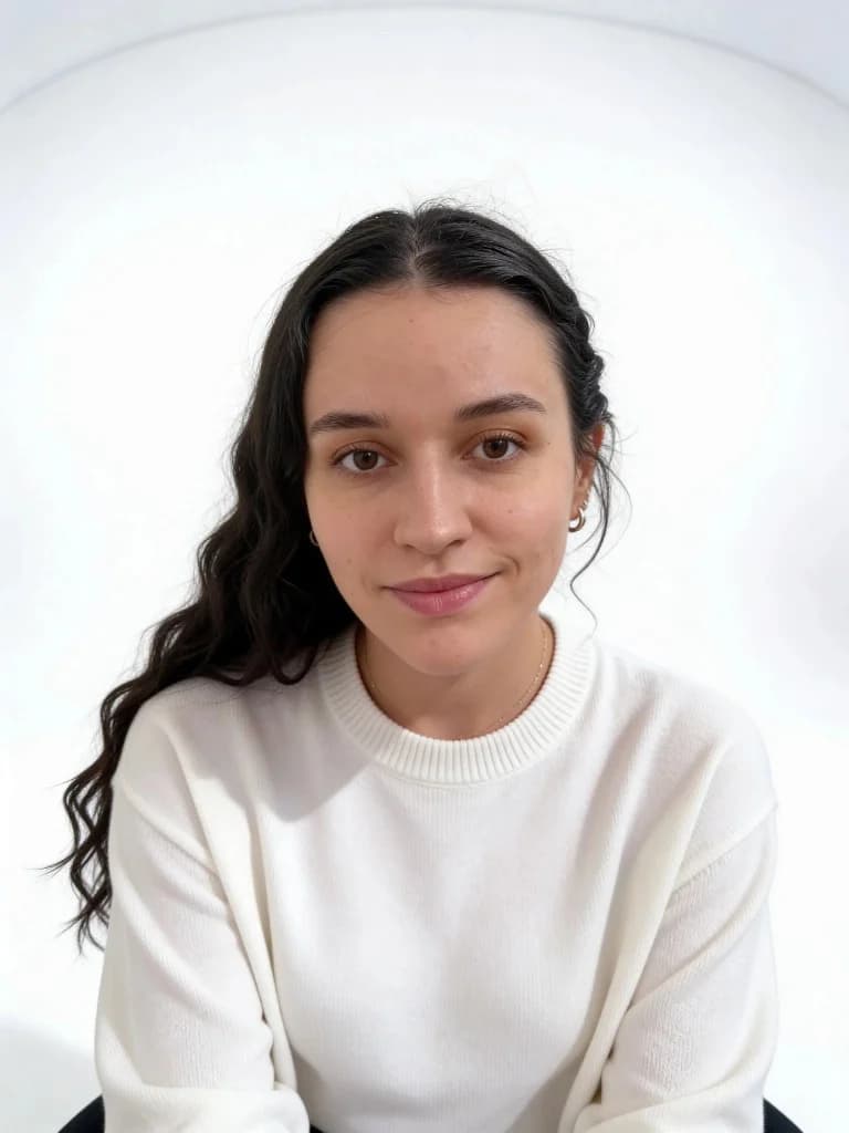 After: refined headshot with soft light and a clean, professional look